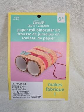NWT! Creatology Pink & Yellow Paper Roll Binocular Kit